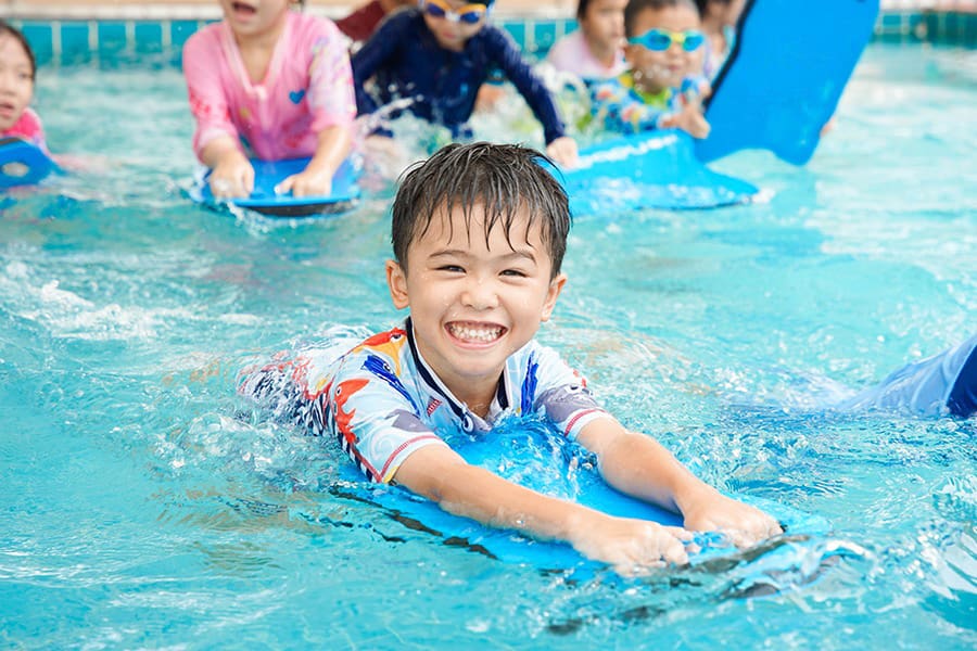 Child swimming